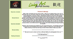 Desktop Screenshot of livingartbonsaisociety.org
