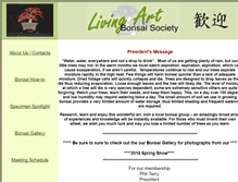 Tablet Screenshot of livingartbonsaisociety.org
